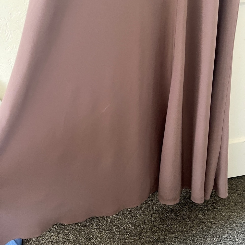 Jenny Yoo Elegant fig Spaghetti Strap Capri Dress size 8 bridesmaid full length - Picture 13 of 16